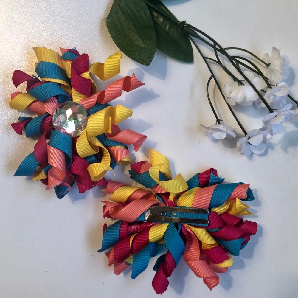 Girls korker bows. Bright colors with jewels